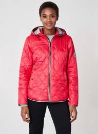 Doudoune poches a capuche rose JUNGE femme