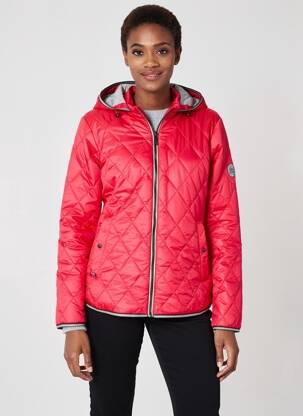 Doudoune poches a capuche rose JUNGE femme