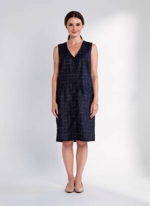 Robe mi-longue sans manche sans manche bleu ARMOR LUX femme