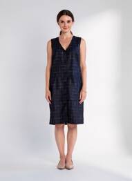 Robe mi-longue sans manche sans manche bleu ARMOR LUX femme