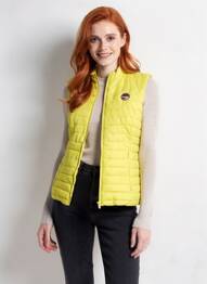 Doudoune poches sans capuche jaune BERMUDES femme