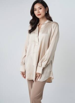 Tunique manches longues col v beige GERRY WEBER femme