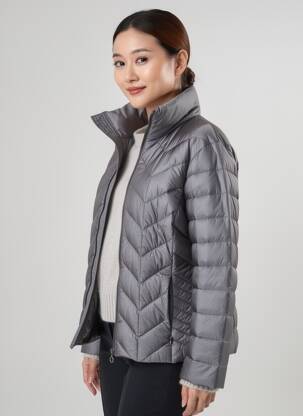 Doudoune poches sans capuche gris JUNGE femme