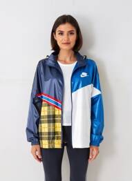Veste casual coupe droite bleu NIKE femme