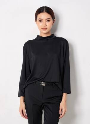 T-shirt manches 3/4 manches 3/4 noir NIKE femme