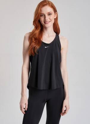Débardeur sérigraphie floquée sans manche noir NIKE femme