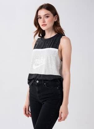 Débardeur coupe droite sans manche noir NIKE femme