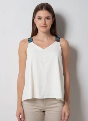 Débardeur coupe droite sans manche blanc NIKE femme