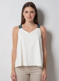 Débardeur coupe droite sans manche blanc NIKE femme