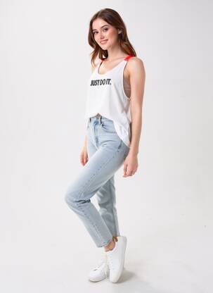Débardeur coupe droite sans manche blanc NIKE femme