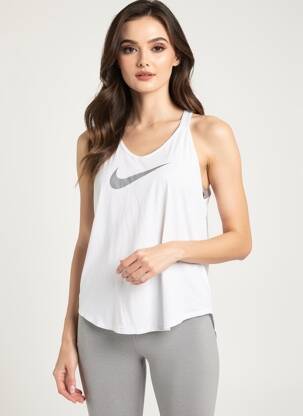 Débardeur coupe droite sans manche blanc NIKE femme