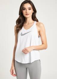 Débardeur coupe droite sans manche blanc NIKE femme