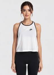 Débardeur coupe droite sans manche blanc NIKE femme
