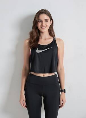 Top sans manche sans manche noir NIKE femme