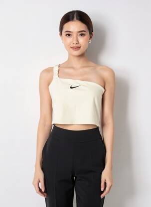 Top stretch sans manche jaune NIKE femme