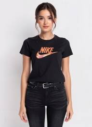 T-shirt sérigraphie floquée manches courtes noir NIKE femme