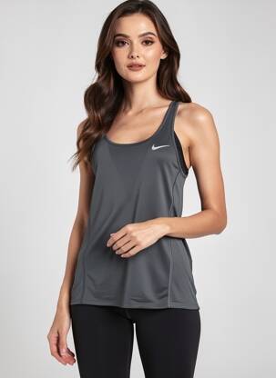 Débardeur coupe droite sans manche gris NIKE femme