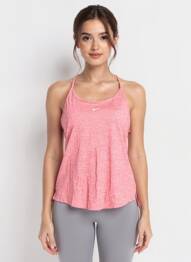 T-shirt sérigraphie floquée fines bretelles rose NIKE femme
