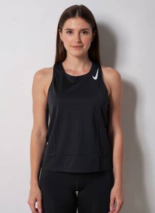 Débardeur sérigraphie floquée sans manche noir NIKE femme