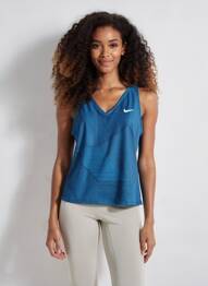 Débardeur coupe droite sans manche bleu NIKE femme