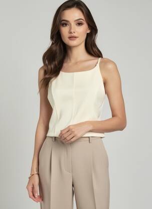 Top coupe cintrée sans manche jaune NIKE femme