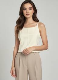 Top coupe cintrée sans manche jaune NIKE femme