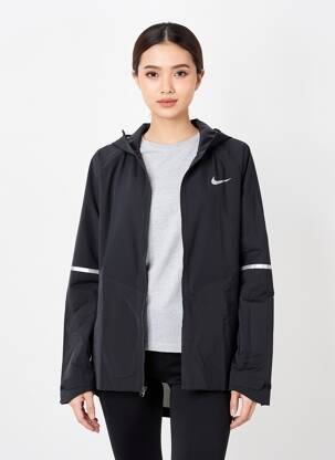 Coupe-vent manches longues a capuche noir NIKE femme