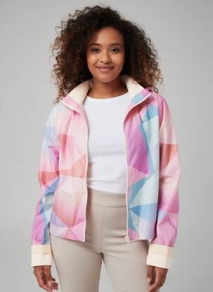 Coupe-vent manches longues a capuche rose NIKE femme