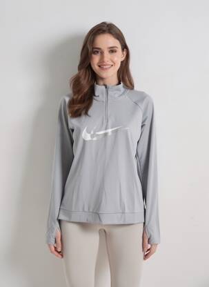 T-shirt manches longues manches longues gris NIKE femme