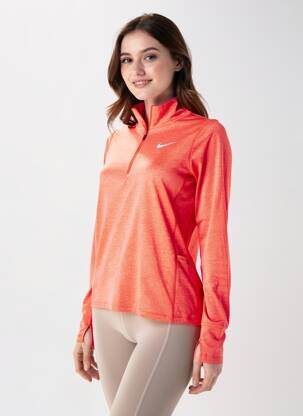 T-shirt manches longues manches longues orange NIKE femme