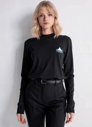 T-shirt manches longues manches longues noir NIKE femme