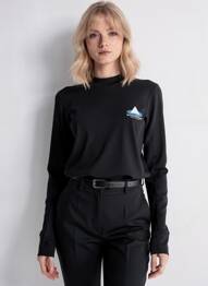 T-shirt manches longues manches longues noir NIKE femme