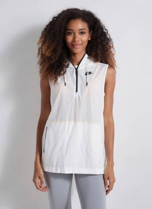 Coupe-vent fermeture zippée sur le devant a capuche blanc NIKE femme