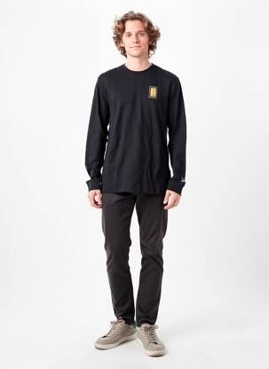 T-shirt coupe cintrée manches longues noir NIKE homme
