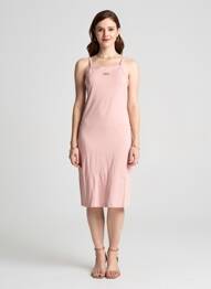 Robe mi-longue fines bretelles rose NIKE femme