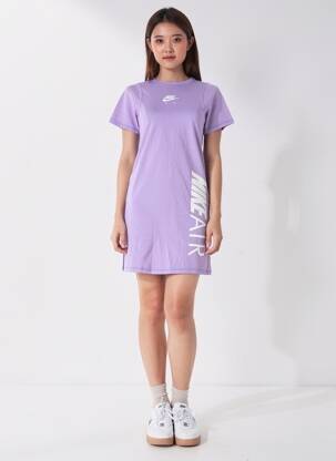 Robe courte manches courtes manches courtes violet NIKE femme