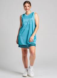Robe courte sans manche sans manche bleu NIKE femme