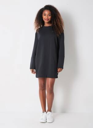 Robe courte manches longues manches longues noir NIKE femme