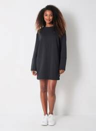 Robe courte manches longues manches longues noir NIKE femme