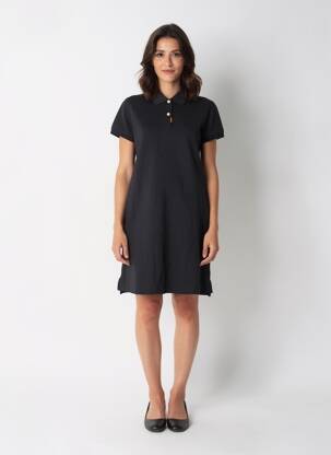 Robe courte manches courtes manches courtes noir NIKE femme