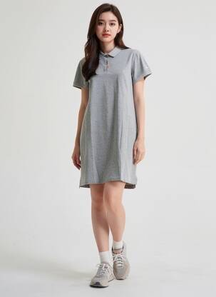 Robe courte manches courtes manches courtes gris NIKE femme