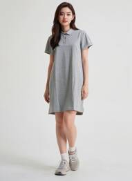 Robe courte manches courtes manches courtes gris NIKE femme