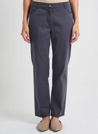Pantalon droit stretch taille normale bleu GUY DUBOUIS femme