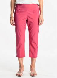 Pantacourt coupe droite taille normale rose GUY DUBOUIS femme