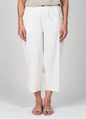 Pantacourt coupe droite taille normale blanc MERI & ESCA femme