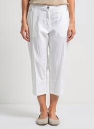 Pantacourt taille normale taille normale blanc GUY DUBOUIS femme