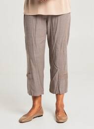 Pantacourt coupe droite taille normale marron FRANCE RIVOIRE femme