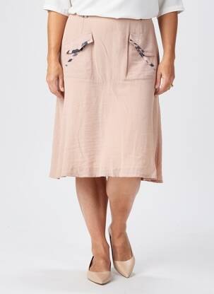 Jupe mi-longue coupe évasée rose MERI & ESCA femme