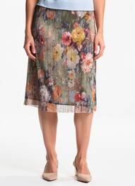 Jupe mi-longue taille normale gris FRANCE RIVOIRE femme