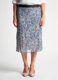 Jupe mi-longue taille normale bleu FRANCE RIVOIRE femme